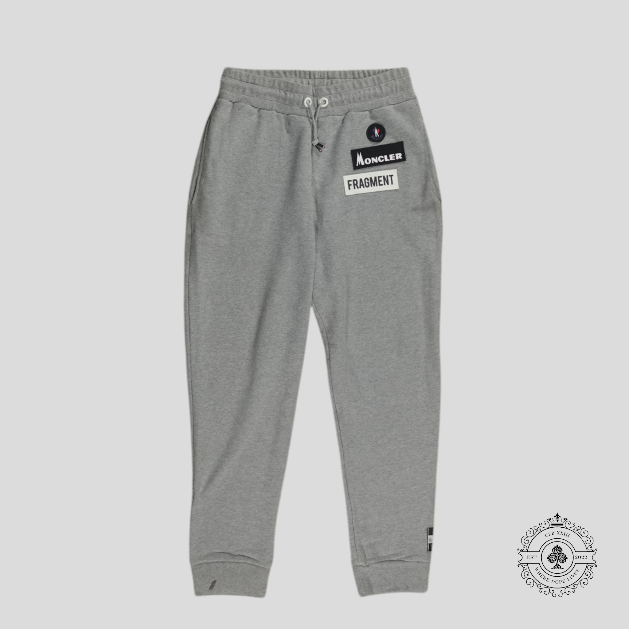 Moncler Logo Patch Sweatpants in Grey