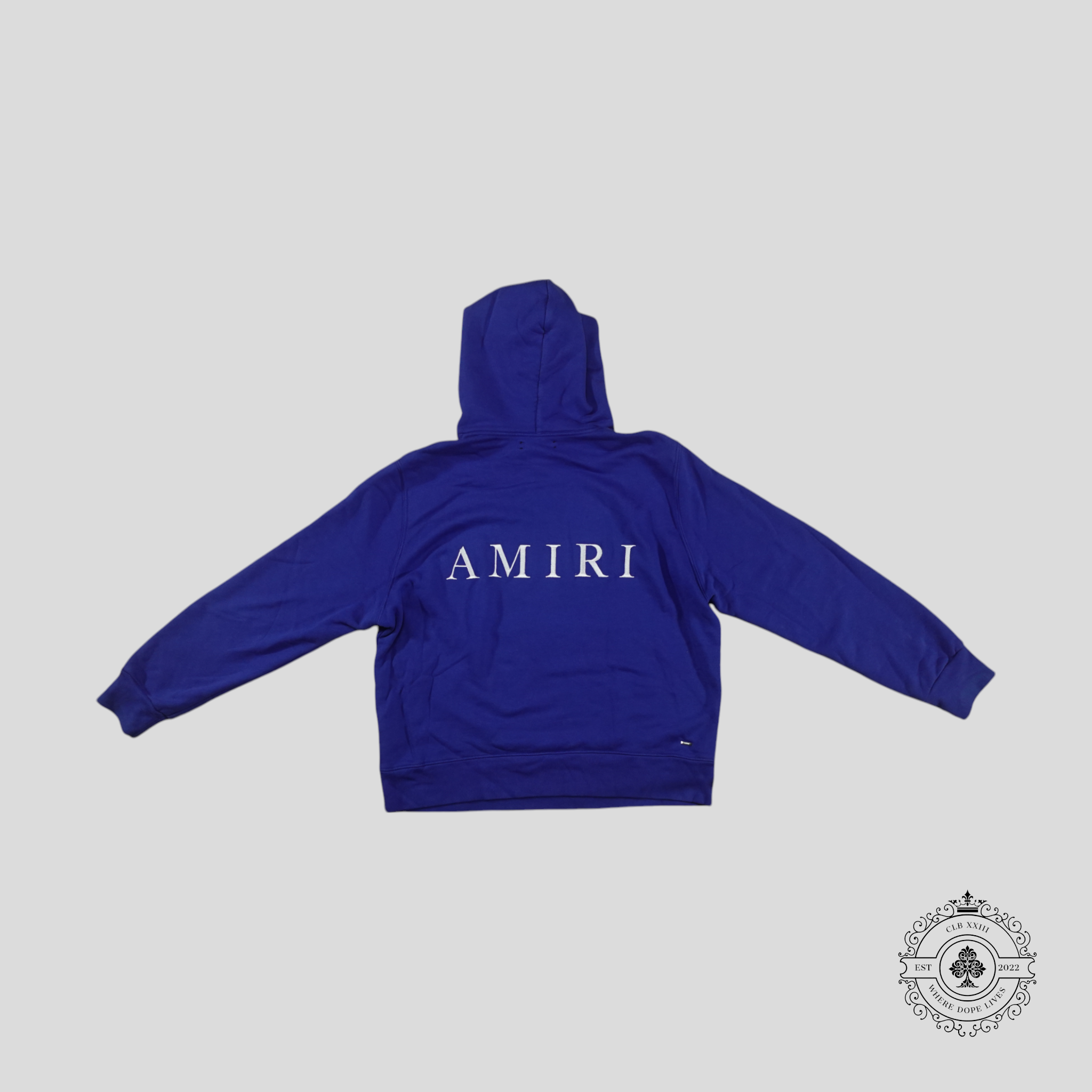 Amiri Ma Logo Hoodie in Blue