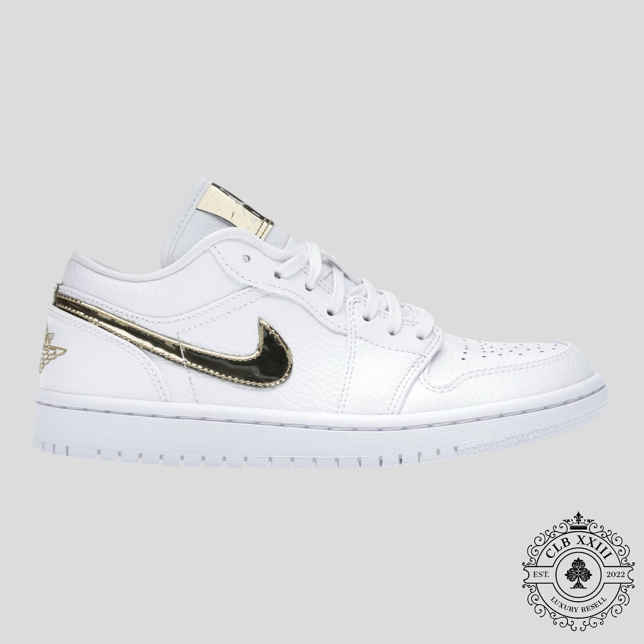 Air Jordan 1 Low White Metallic Gold (W)