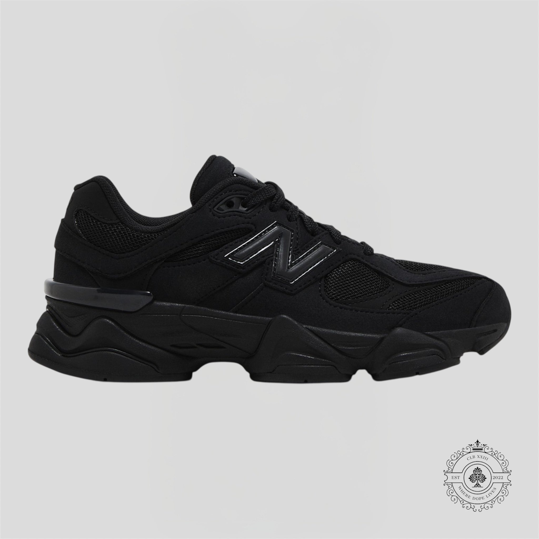 New Balance 9060 GS Triple Black