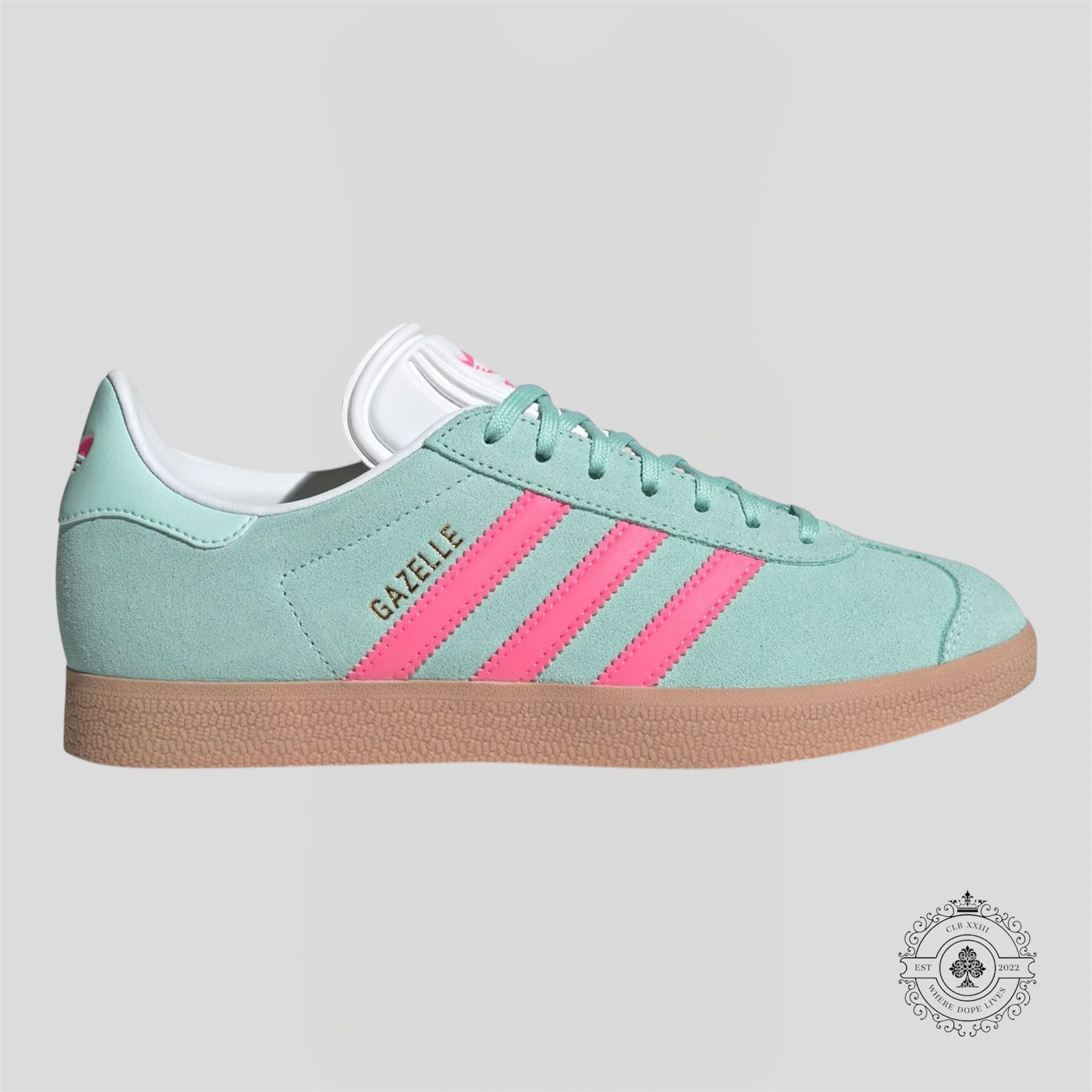 Adidas Gazelle W Flash Aqua Lucid Pink