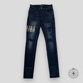 Amiri Flannel Core Logo Jeans in Aged Black