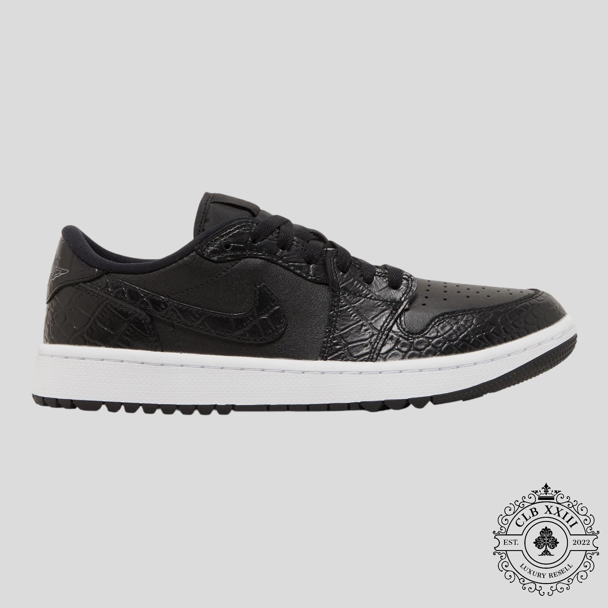 Air Jordan 1 Retro Low Golf Black Croc
