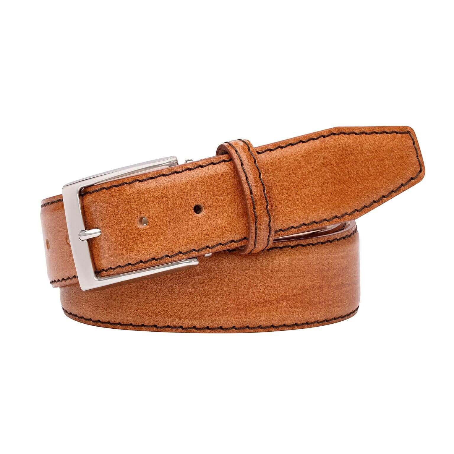 Hand Stained Veg Tan Italian Calf Belt