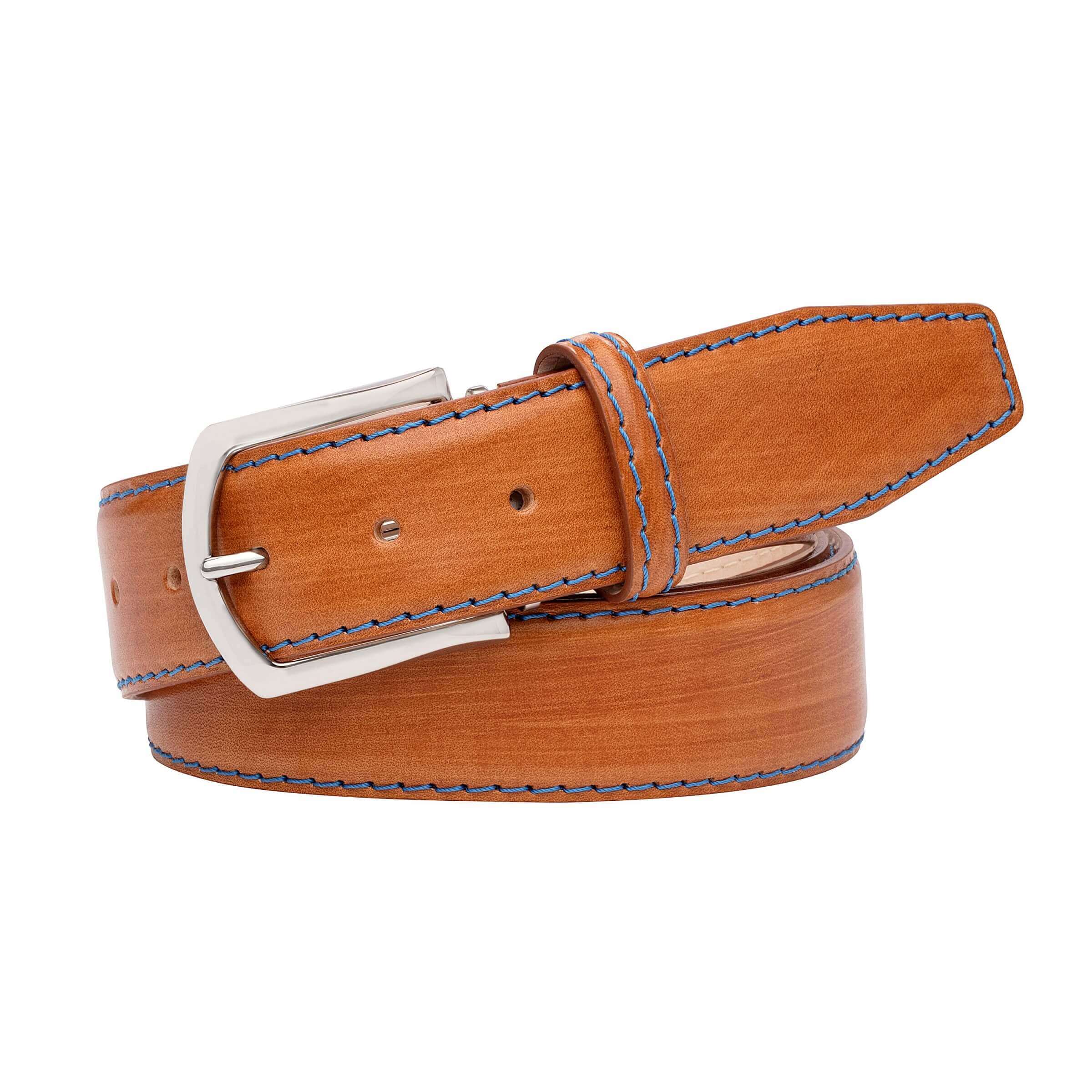 Hand Stained Veg Tan Italian Calf Belt
