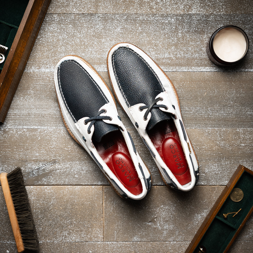 Amalfi Navy / White