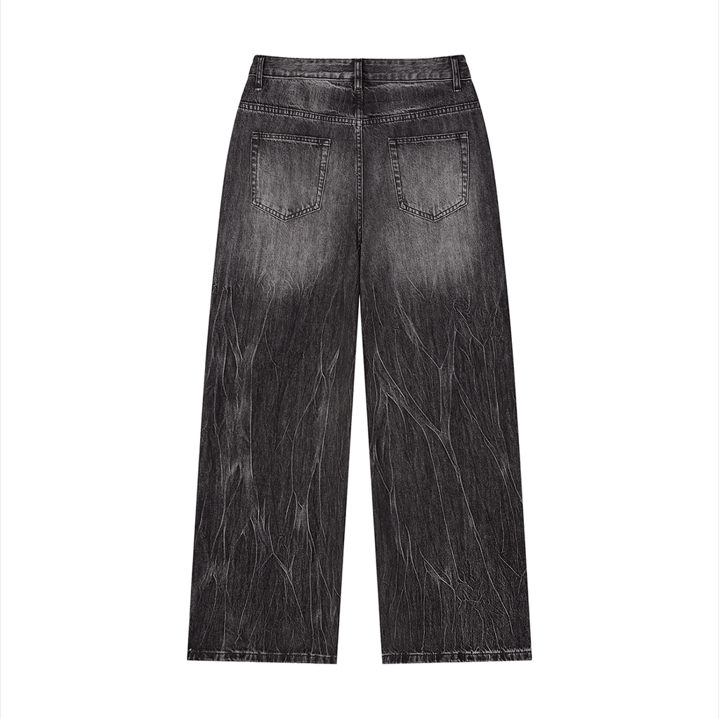 Landa Prive Men’s Vintage Wash Wide Leg Jeans