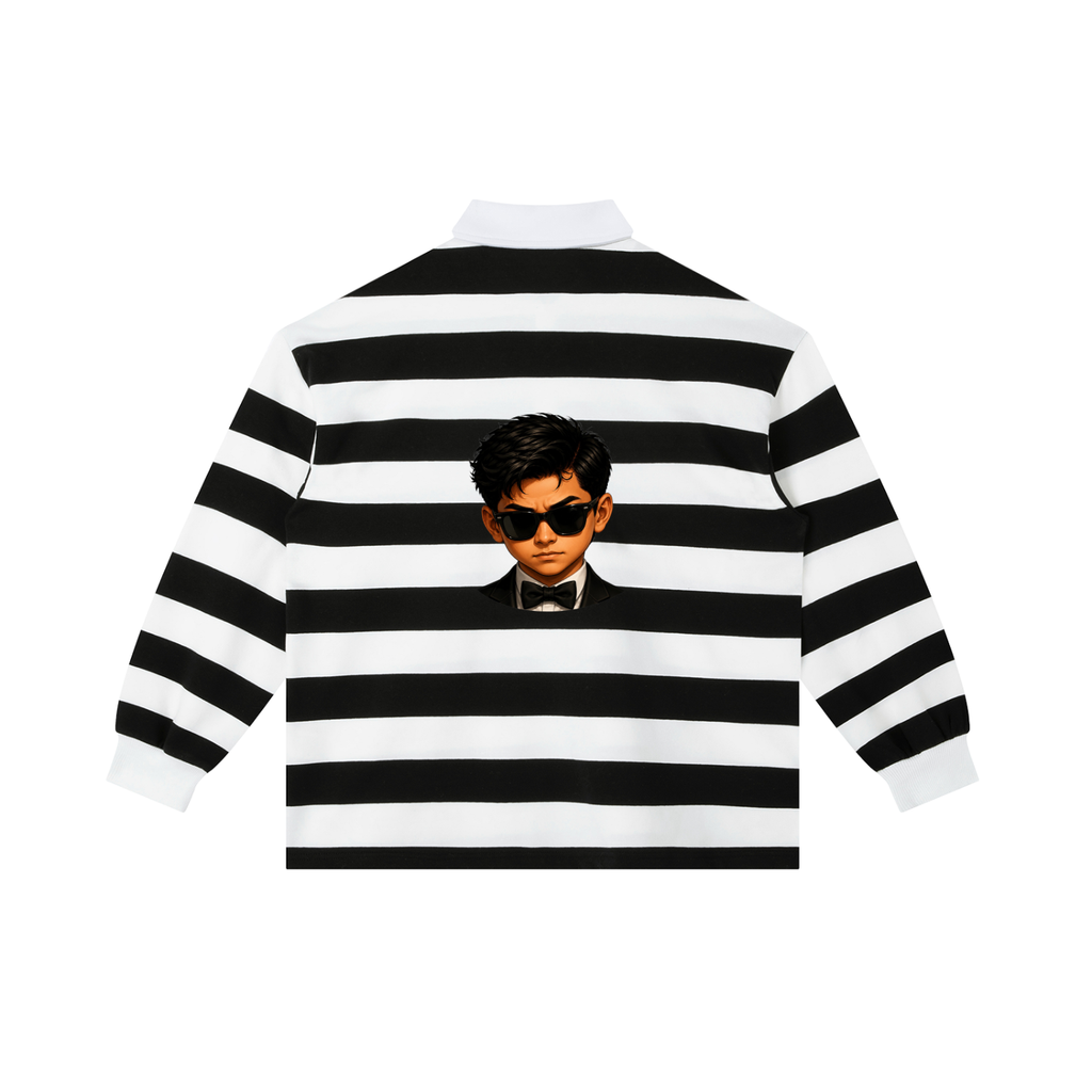 Landa Prive Color Block Stripe Polo Shirt