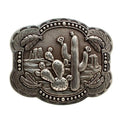 Nocona Cactus and Feathers - Belt Buckle