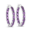 4.80 ct. Genuine Amethyst .925 Sterling Silver Earrings