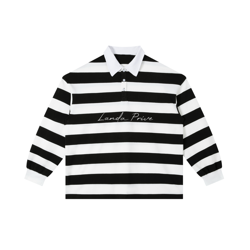 Landa Prive Color Block Stripe Polo Shirt