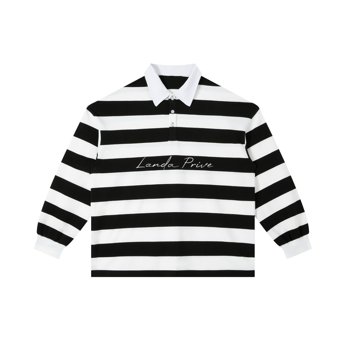 Landa Prive Color Block Stripe Polo Shirt