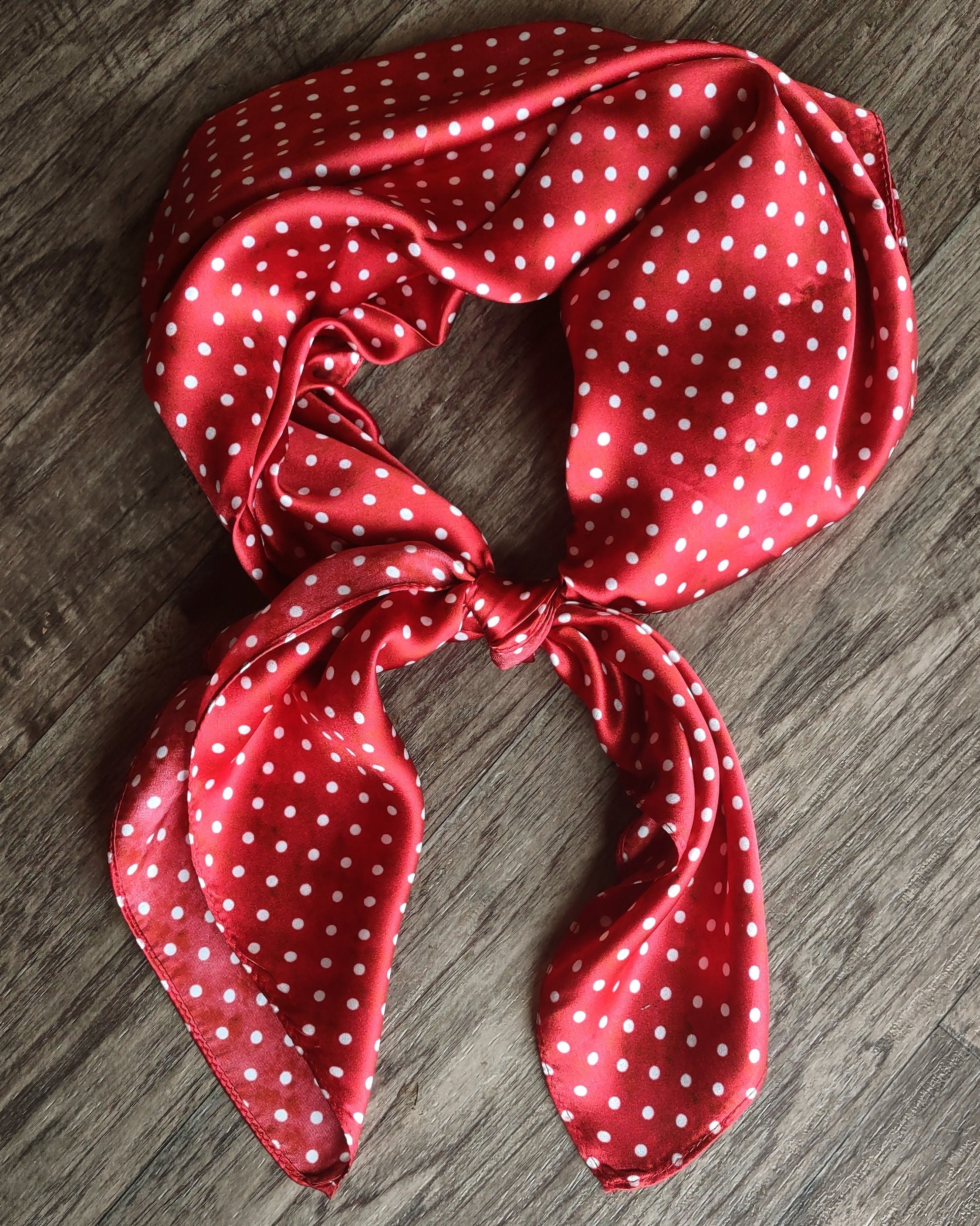 Wild Rag 100% SILK Grunge Polka Dot Blue, Black, or Red Cowboy Neck Scarf Bandanna by Double B Wild Rags
