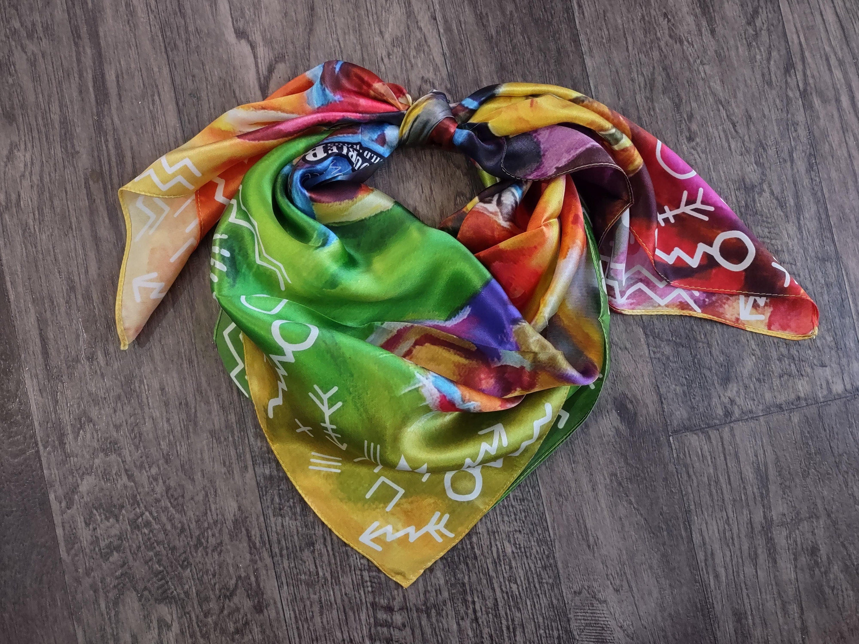 100% Silk Wild Rag War Horse by BB Wyatt a double b wild rags exclusive