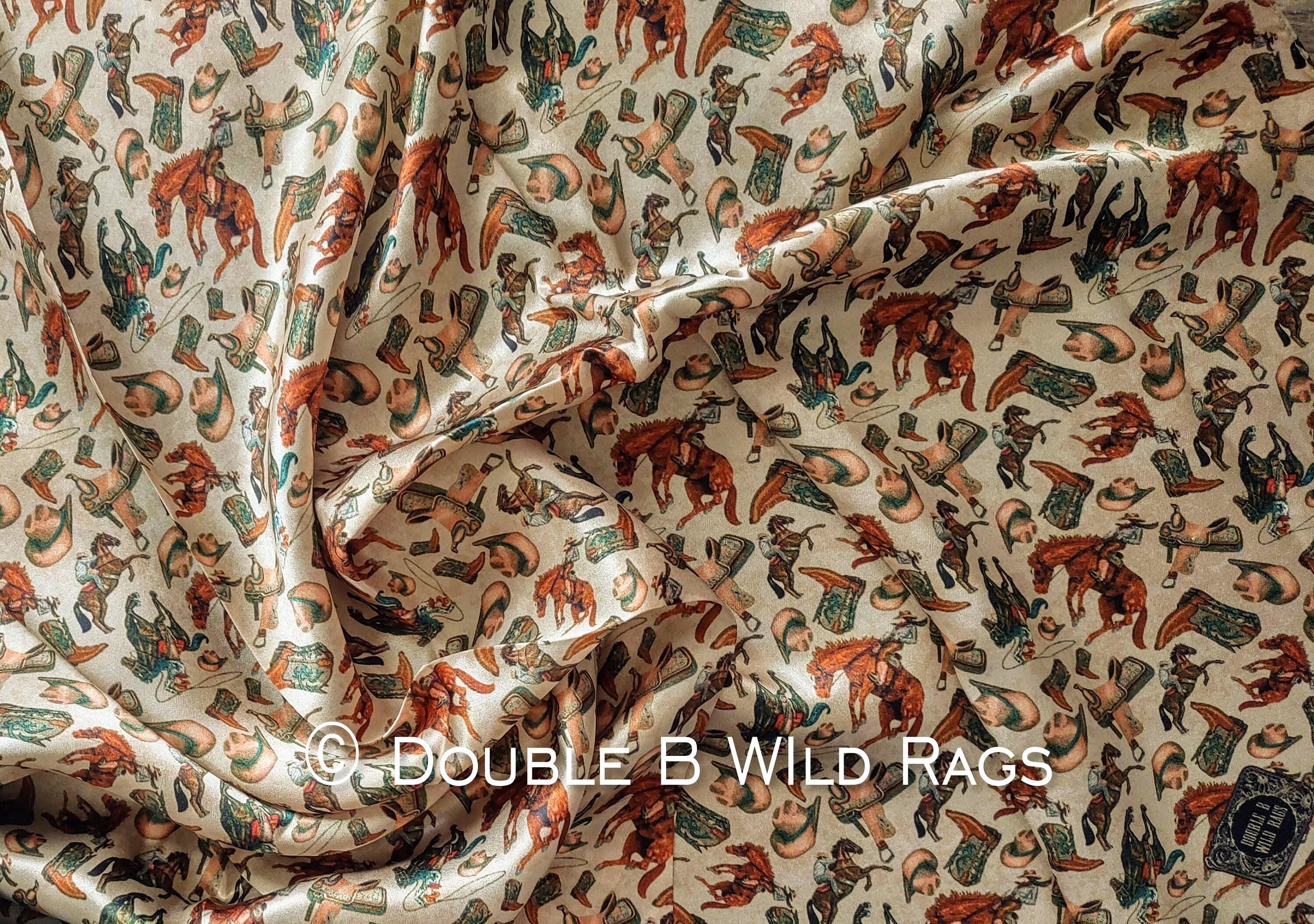 Wild Rag 100% SILK Western Elements Cowboy Western Neck Scarf Bandanna by Double B Wild Rags
