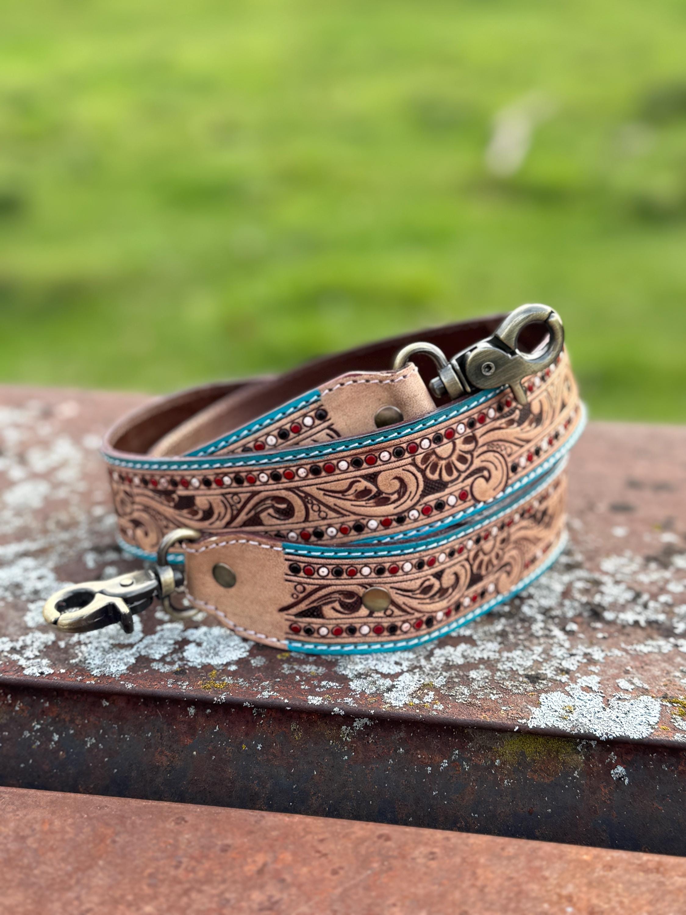 Black and Turquoise Genuine Western Cowhide Leather Purse with fringe by Double B Wild Rags