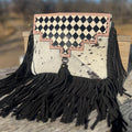 Checkered Black and White Genuine Leather Western Purse by Double B Wild Rags
