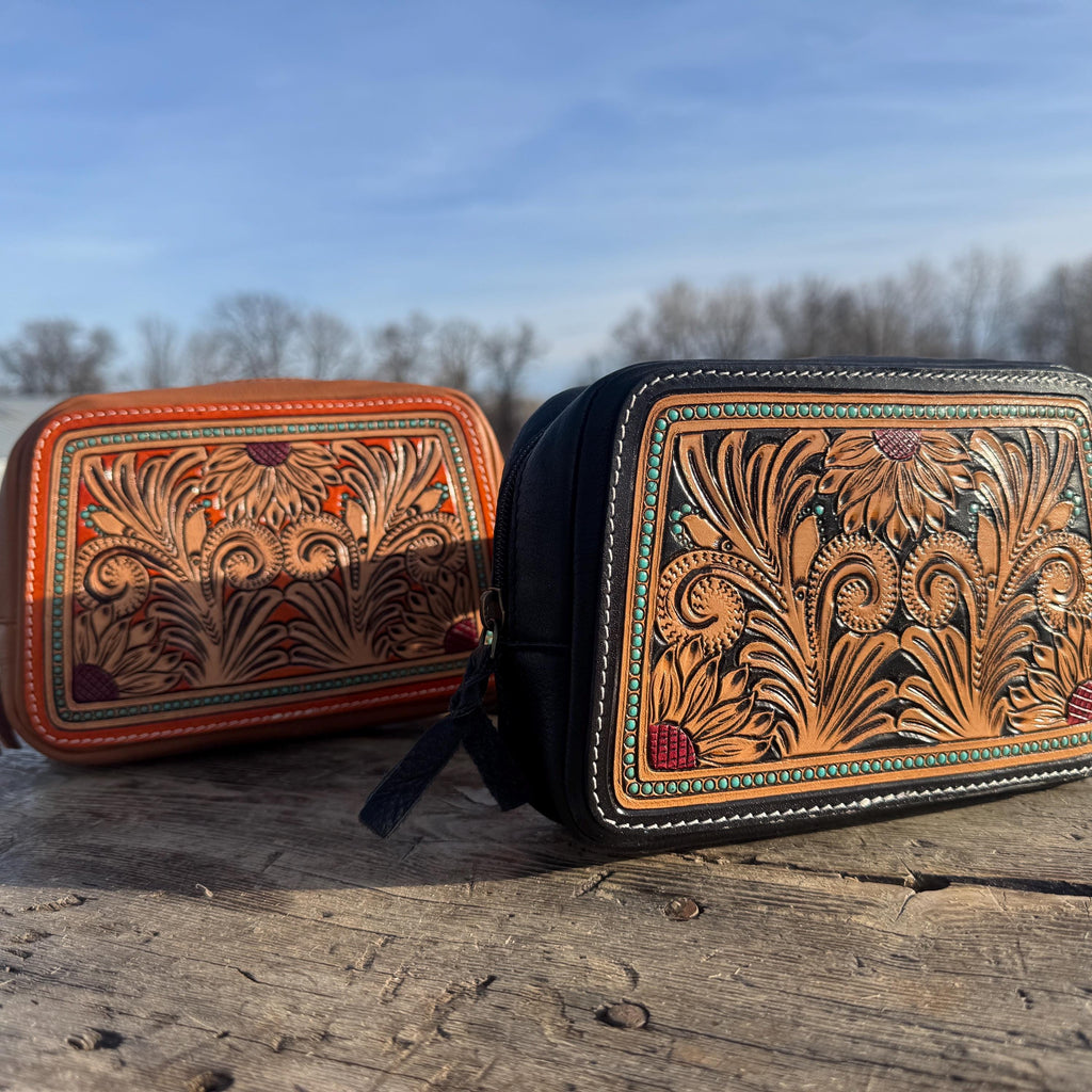 Genuine Leather Tooled Western Everywhere Belt Bag by Double B Wild Rags
