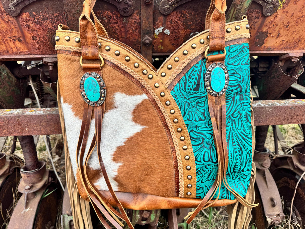 Turquoise Gypsy Tote Bag by Double B