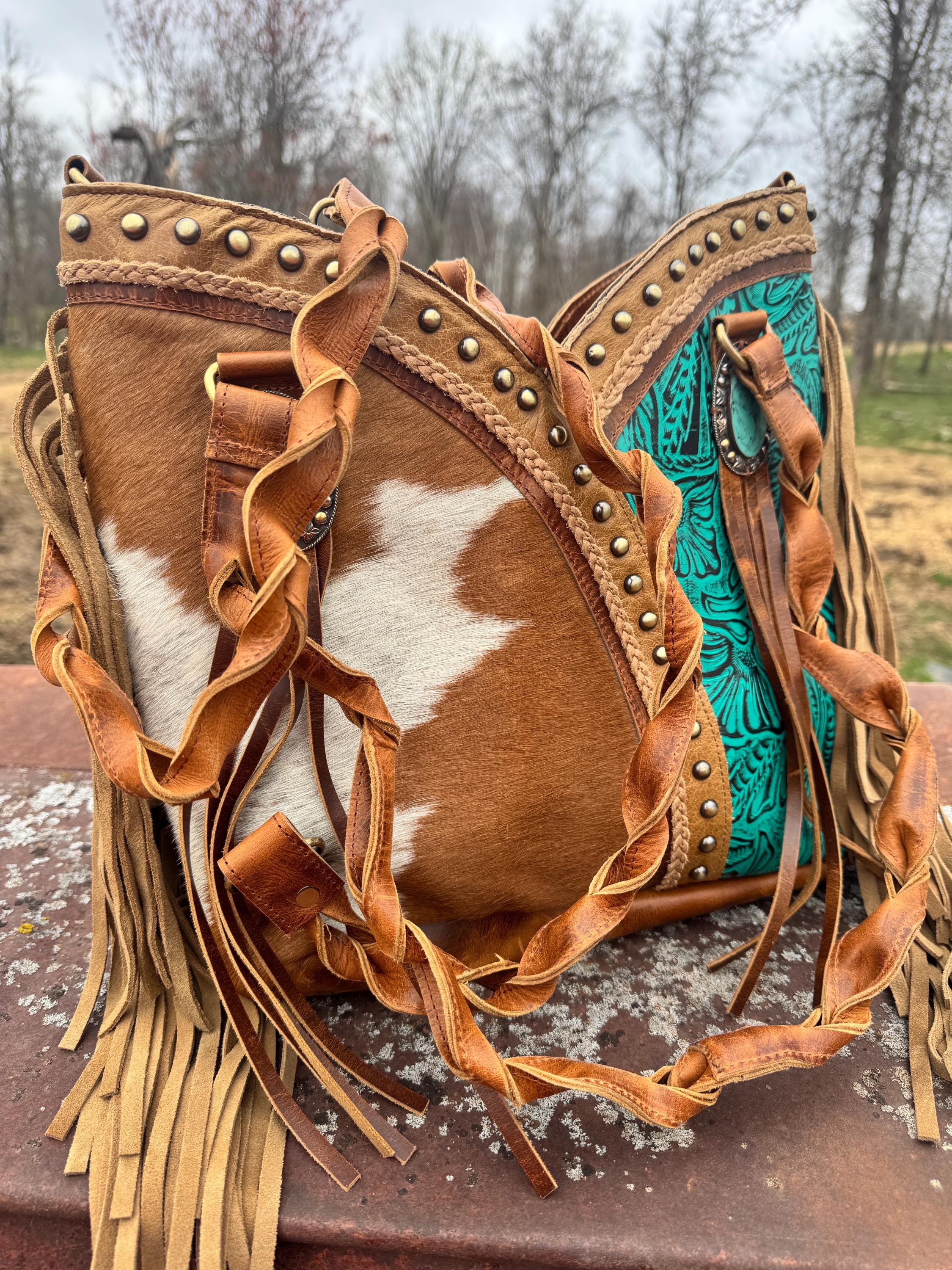 Turquoise Gypsy Tote Bag by Double B