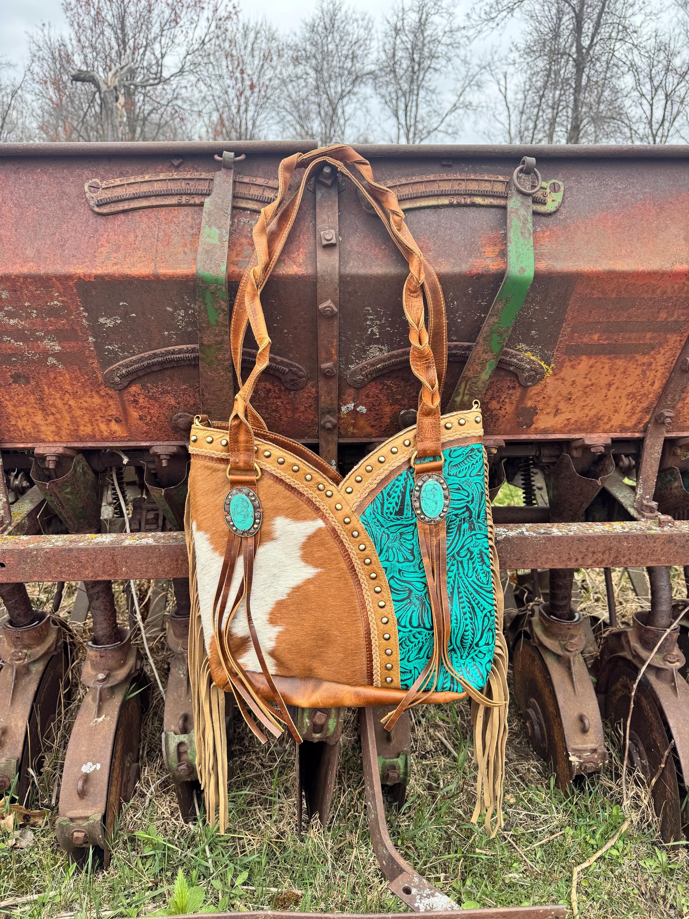 Turquoise Gypsy Tote Bag by Double B