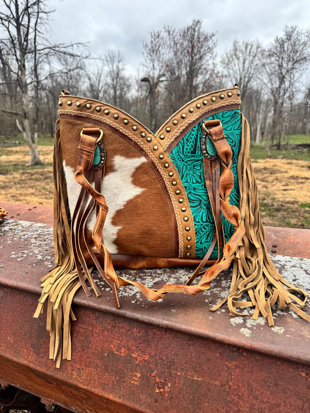 Turquoise Gypsy Tote Bag by Double B