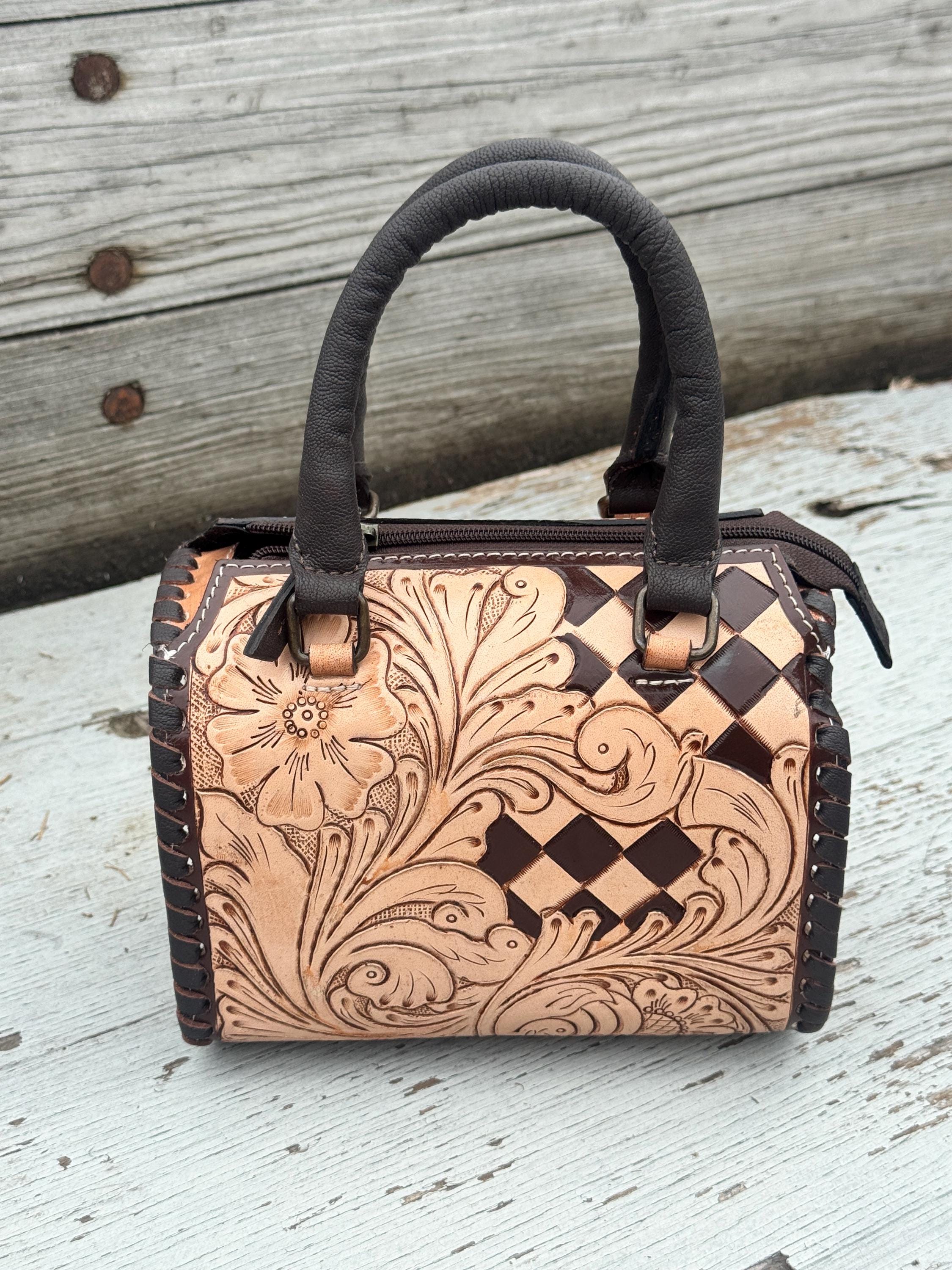 Western Checkered Colorful Speedy Barrel Bag by Double B