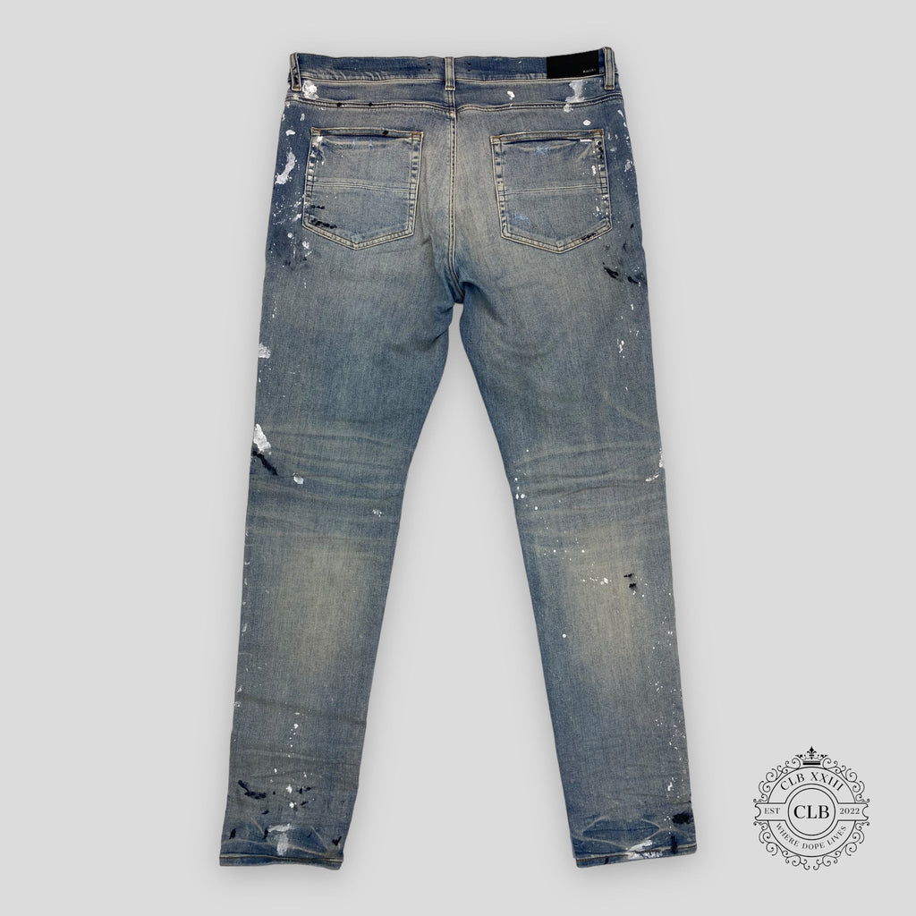 AMIRI PAINT SPLATTER JEANS - CLAY INDIGO