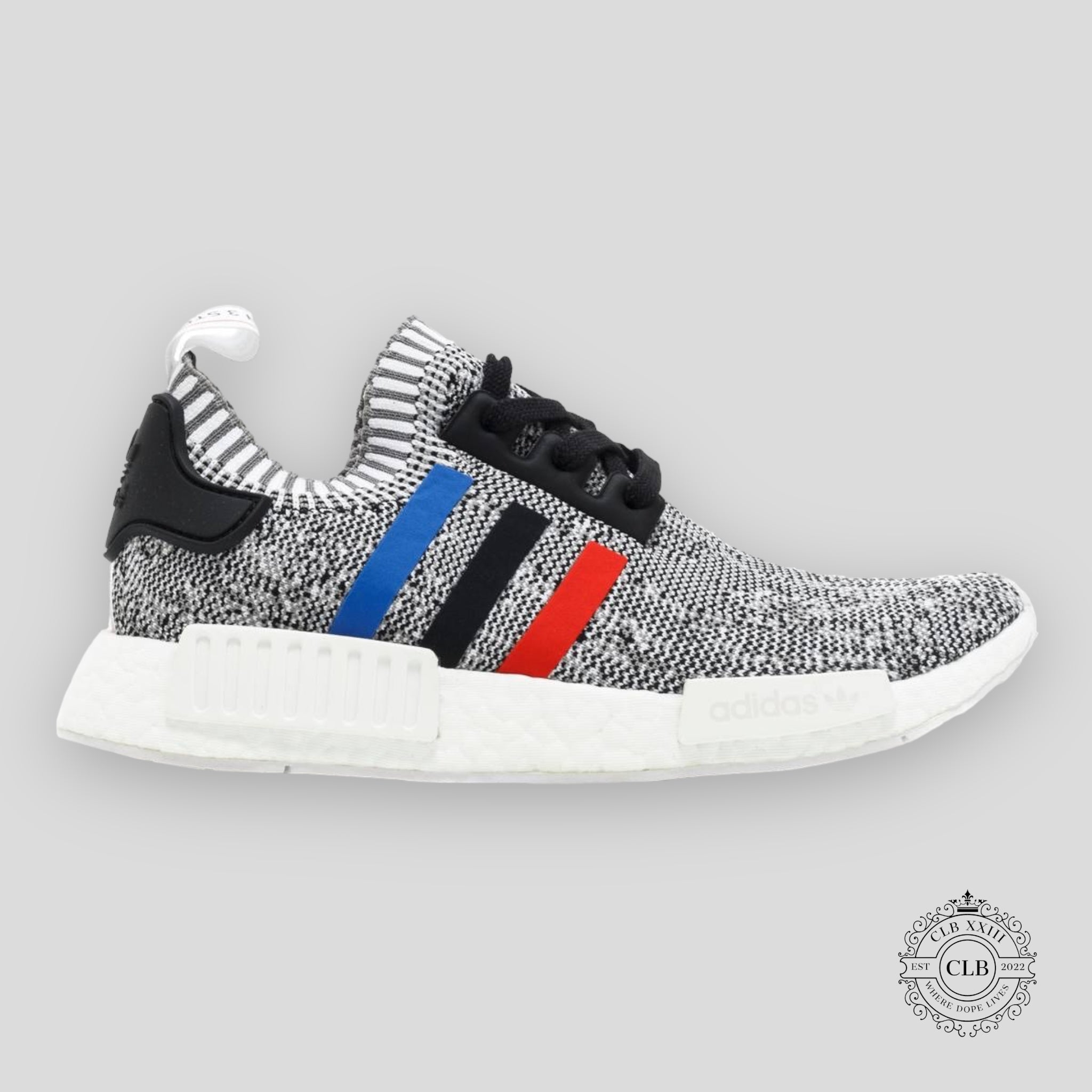 Adidas NMD R1 Tri-Color Stripes in White