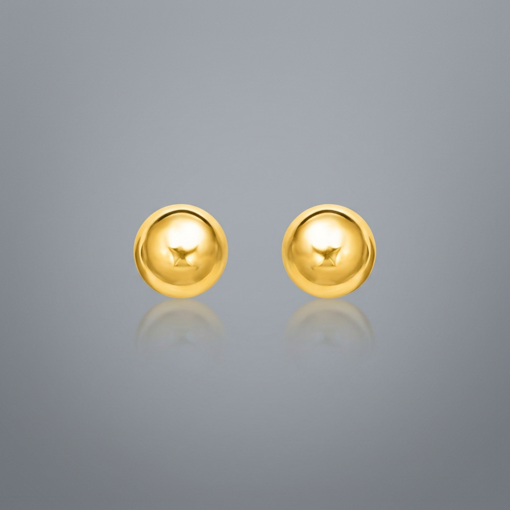 14k Yellow Gold Ball Style Stud Earrings (4.0 mm)