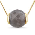16.79 Carat Genuine Grey Moonstone .925 Sterling Silver Pendant