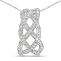 0.54 Carat Genuine White Diamond .925 Sterling Silver Pendant