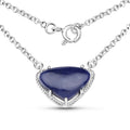 3.92 Carat Genuine Blue Aventurine .925 Sterling Silver Pendant