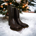 Custom Caiman Leather Cowboy Boots | 3–4 Week Timeline